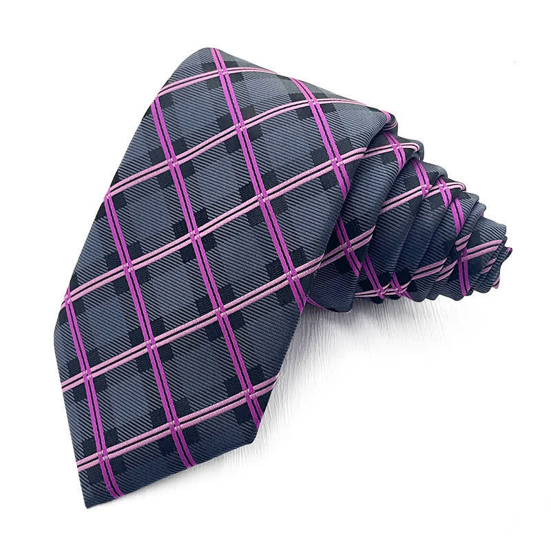 Men's Smart Bright Plaid Necktie