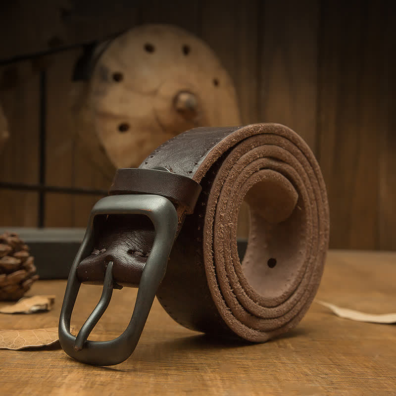 Men's Retro Handmade Trousers Leather Belt