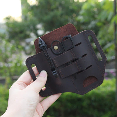 Practical 3 In 1 Tools Waist Holster Leather Belt Bag