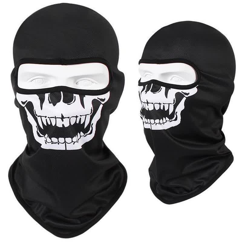 Outdoor Motorcycles Skeleton Printed Balaclava Mask