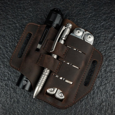Practical 3 In 1 Tools Waist Holster Leather Belt Bag