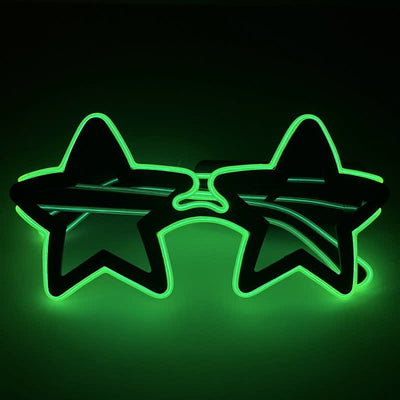 Glowing Star Shape Dancing Party Neon LED Glasses