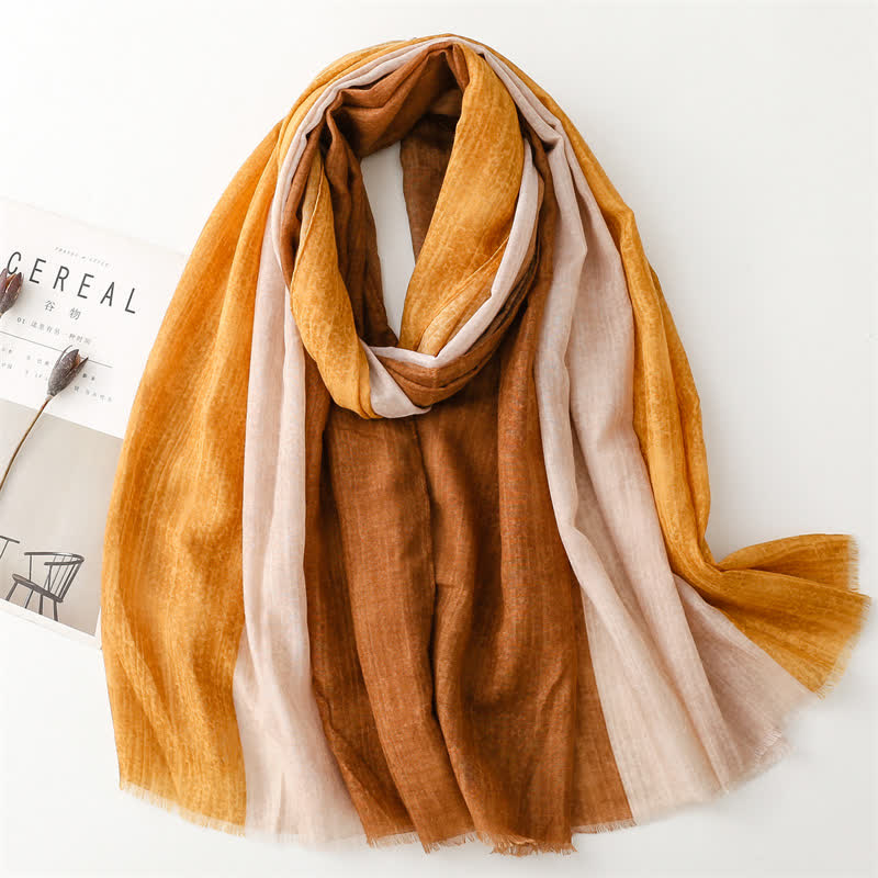 Women's Lightweight Mixed Color Stitching Scarf