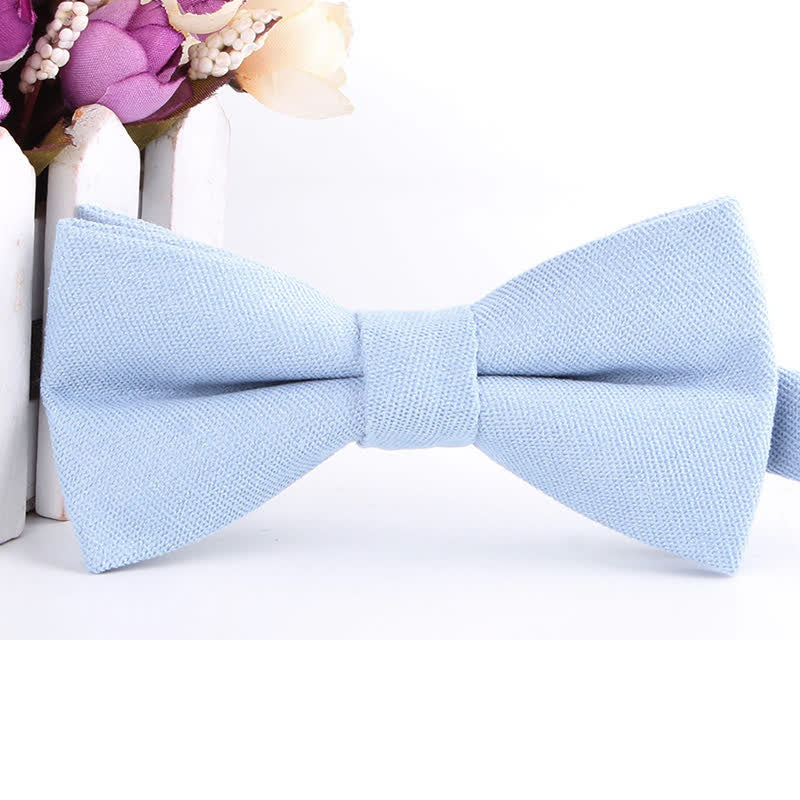 Men's Suede Solid Candy Color Formal Bow Tie