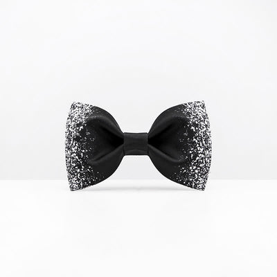 Men's Black White Resplendent Night Sky Bow Tie