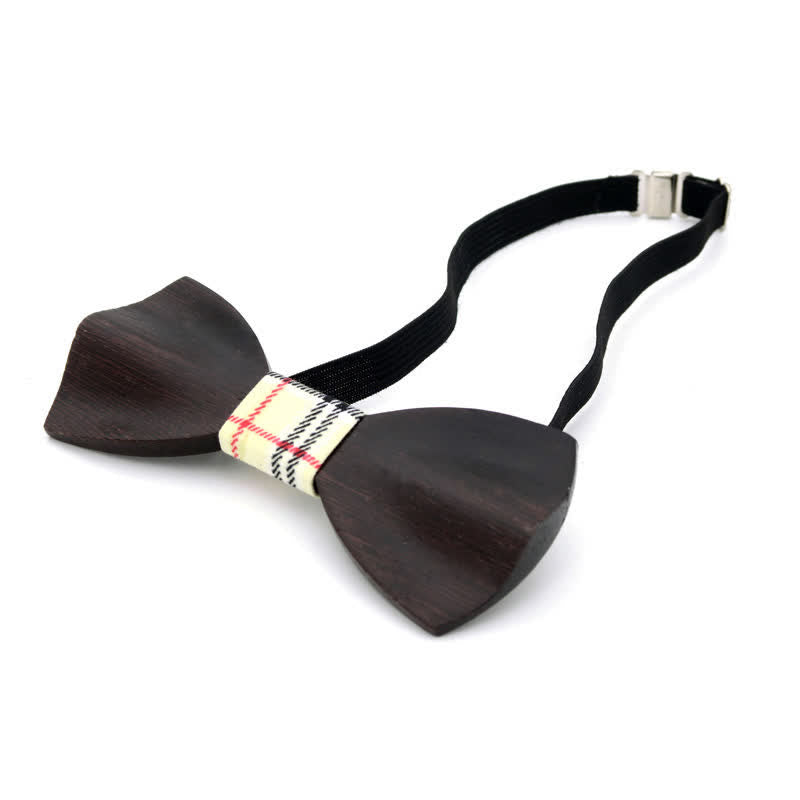 Men's Classy 3D Curved Wooden Bow Tie