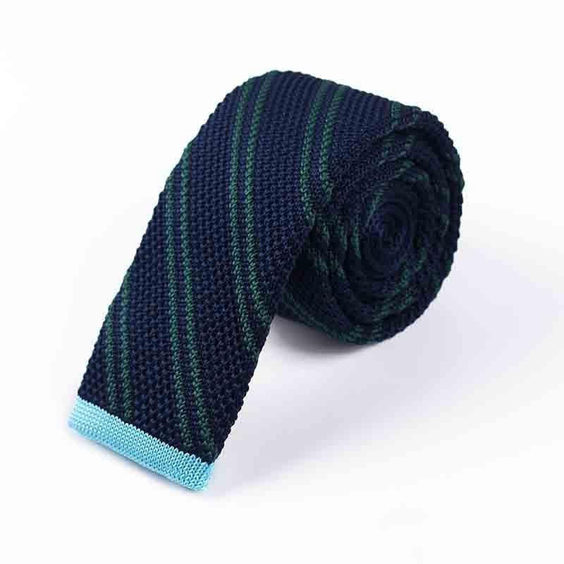 Men's Diagonal Striped Knitted Necktie