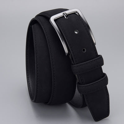 Men's Rugged Matte PU Leather Belt