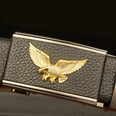 Men's Business Eagle Hawk Automatic Buckle Leather Belt