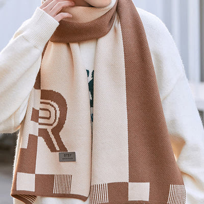 Men's Cold Weather Striped Block Long Scarf