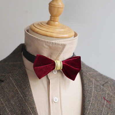 Men's Twisting Velvet Bow Tie