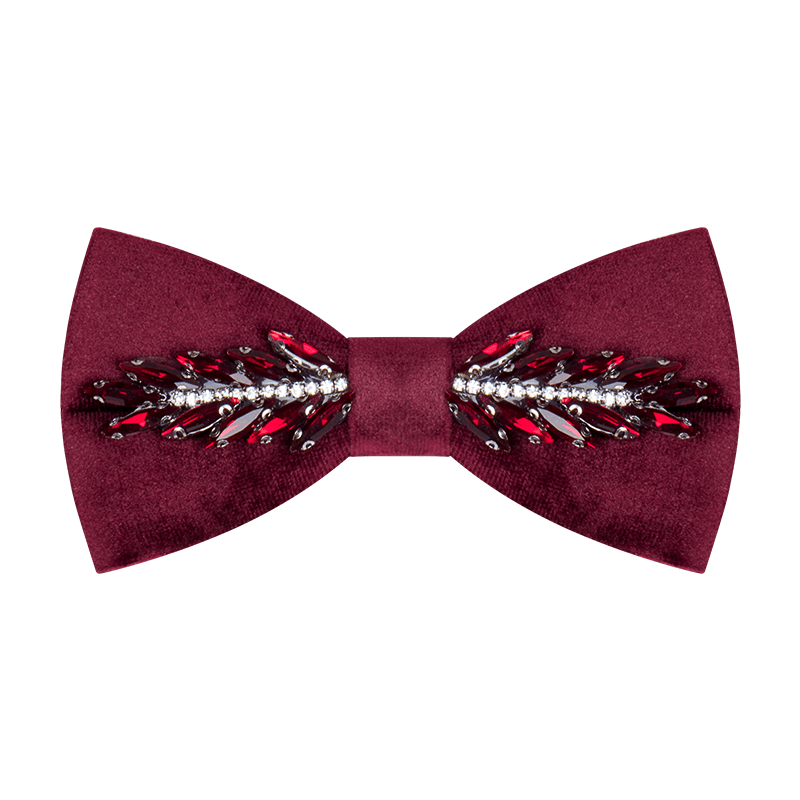 Men's Witty Crystal Velvet Bow Tie