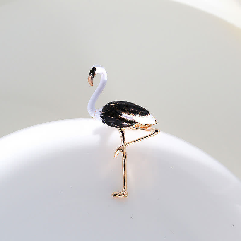 Women's Exotic Enamel Flamingo Brooch