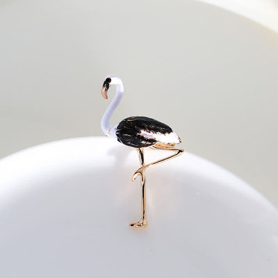 Women's Exotic Enamel Flamingo Brooch