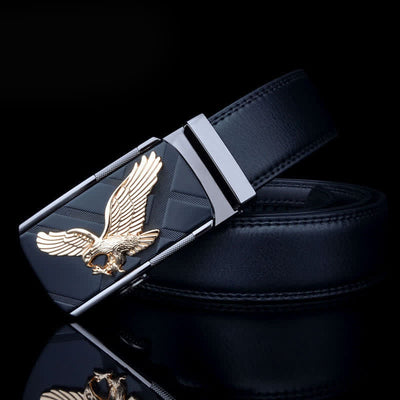 Men's Animal Eagle Automatic Buckle Leather Belt