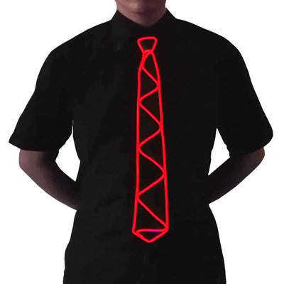 Cool Neon LED Strip Glowing Necktie