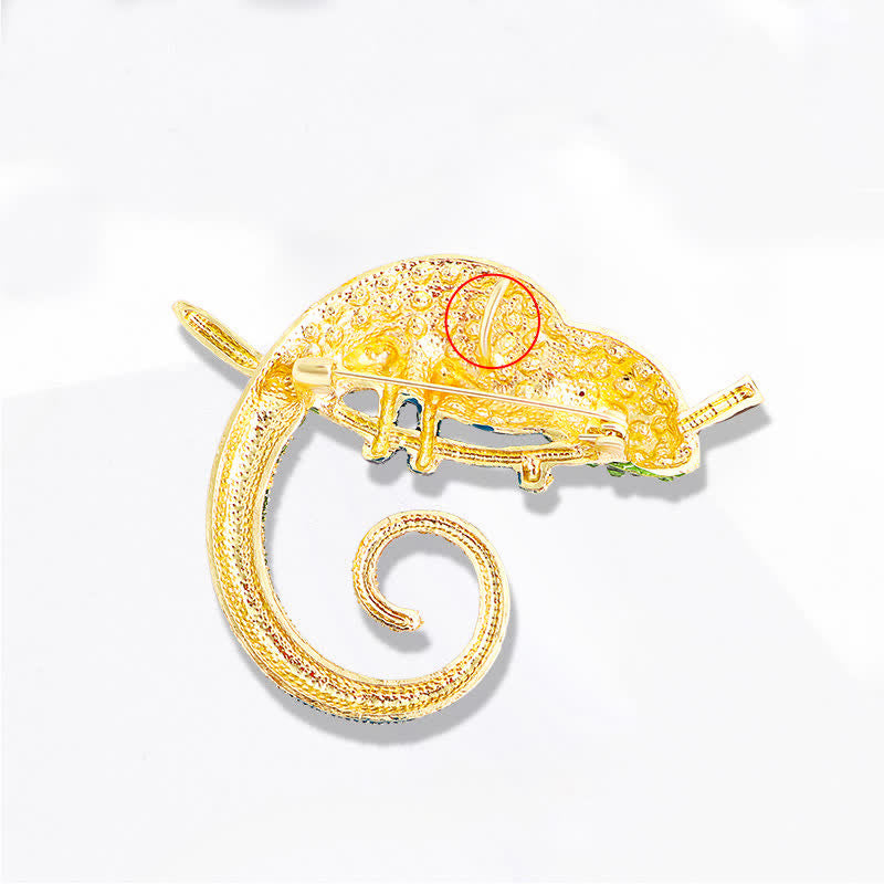 Women's Colorful Chameleon Lizard Brooch