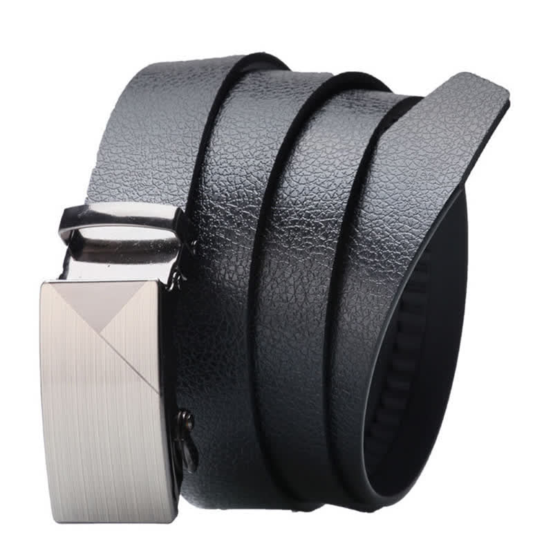 Men's Business Automatic Buckle Black Leather Belt