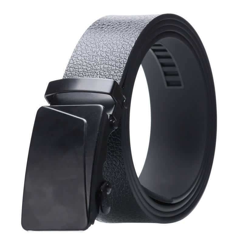 Men's Business Automatic Buckle Black Leather Belt