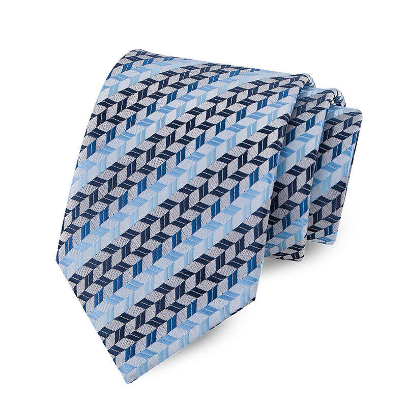 Shades of Blue Men's Creative Geometry Necktie