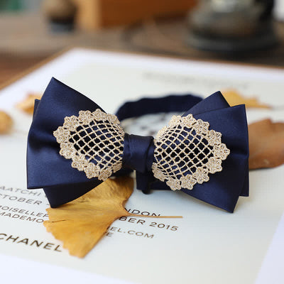 Men's Elegant Flower Lace Bow Tie