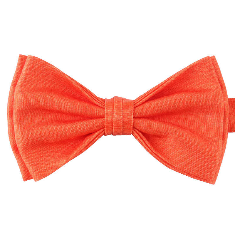 Men's Casual Candy Solid Color Double Layer Bow Tie