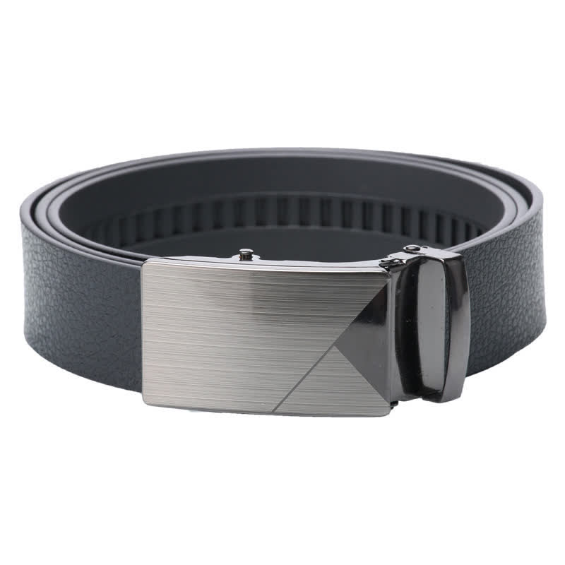 Men's Business Automatic Buckle Black Leather Belt