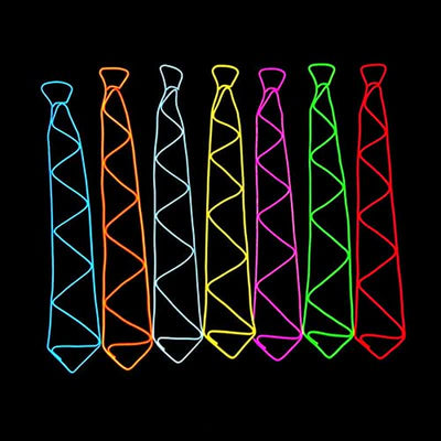 Cool Neon LED Strip Glowing Necktie