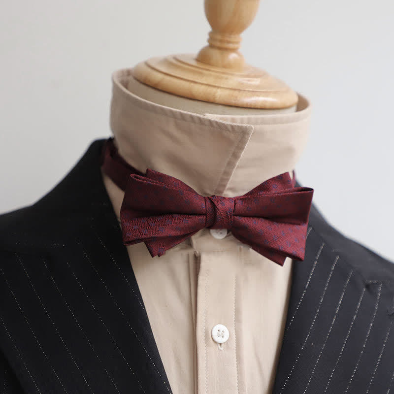 Men's Burgundy Series Gentleman Bow Tie