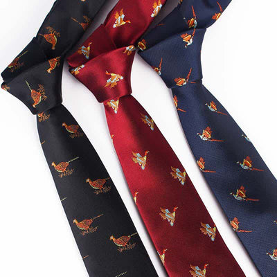 Men's Flying Bird Embroidered Necktie