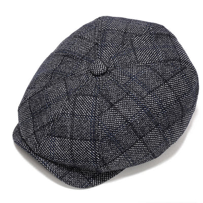 Classic Newsboy Flat Cap with Earflap Beret