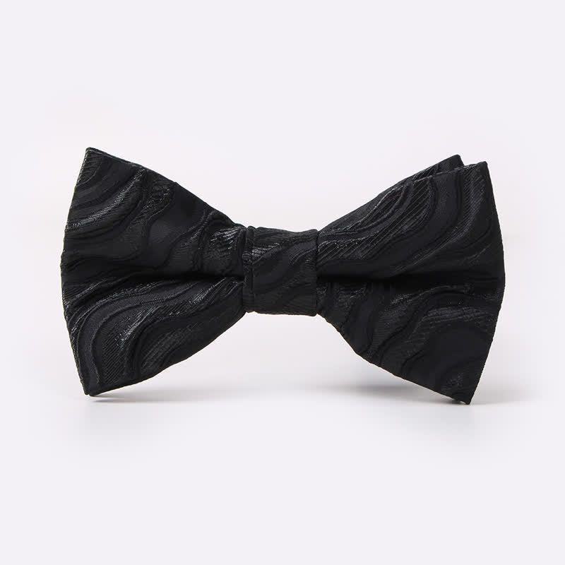 Men's Ocean Wave Printed Double Layered Bow Tie