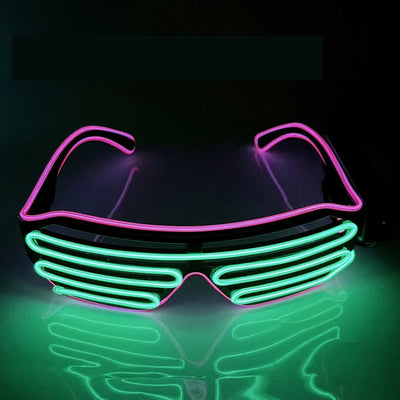 Modern Shutter Form Glowing LED Carnival Glasses