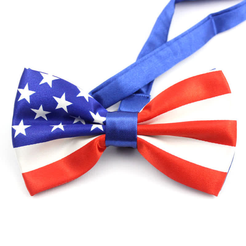 Men's Flag Patriotic Party Bow Tie