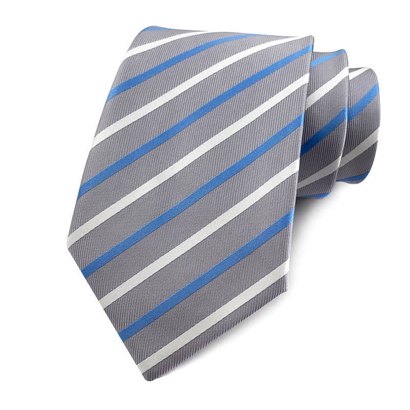 Men's Traditional Repp Striped Office Necktie