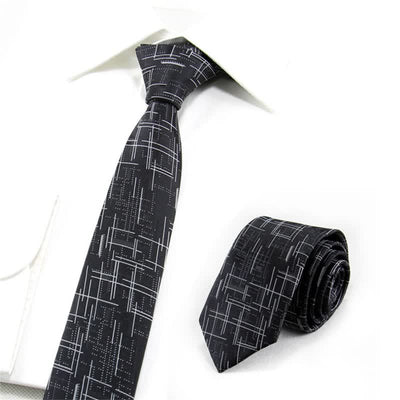 Men's Cool Modern Dazzeling Line Slim Necktie