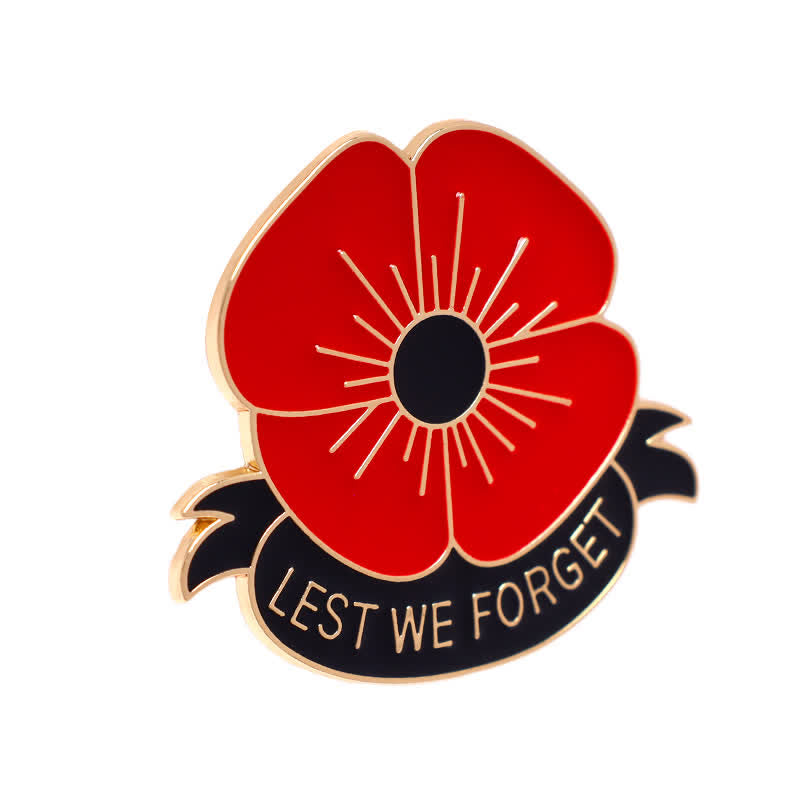 3Pcs Unisex Lest We Forget Poppy Brooch