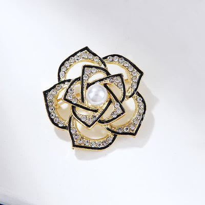 Women's Decorative Hollow Camellia Brooch