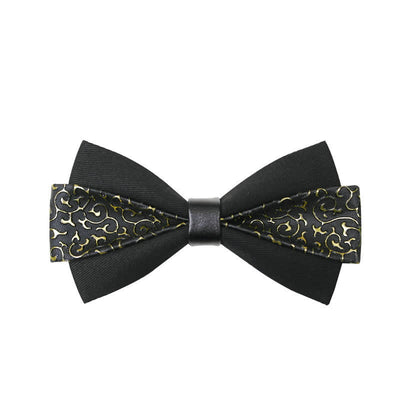 Men's Flame PU Leather Bow Tie