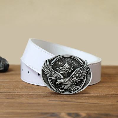 Men's DIY Domineering Flying Eagle Buckle Leather Belt