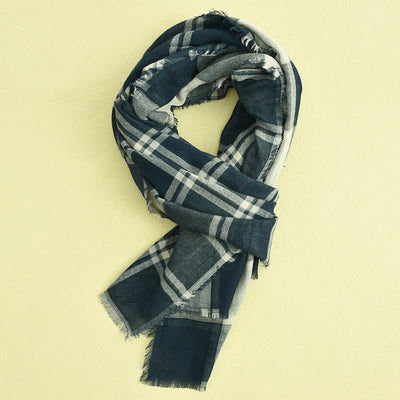 Men's Causal British Style Plaid Scarf