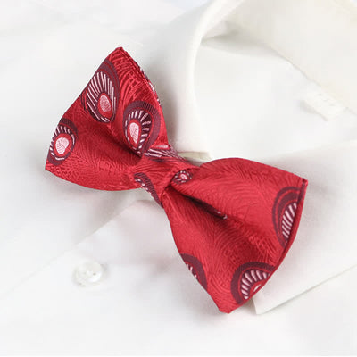 Men's Peacock Feather Pattern Bow Tie