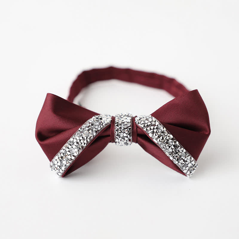 Men's Sparkling Rhinestone Wedding Bow Tie