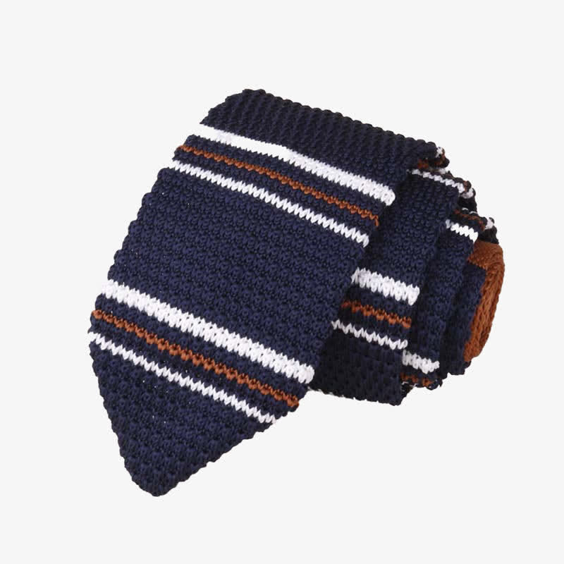 Men's Horizonal Striped Knitted Necktie