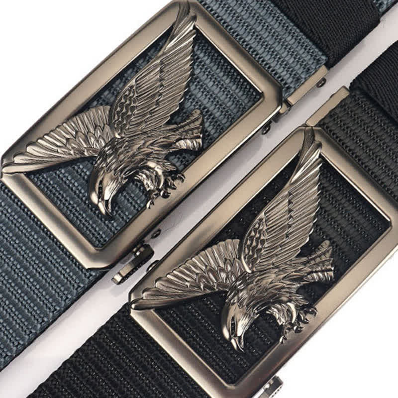 Men's Soaring Hawk Eagle Double-Sided Nylon Belt