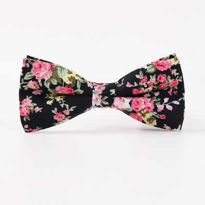 Men's Cotton Forest Floral Printing Bow Tie