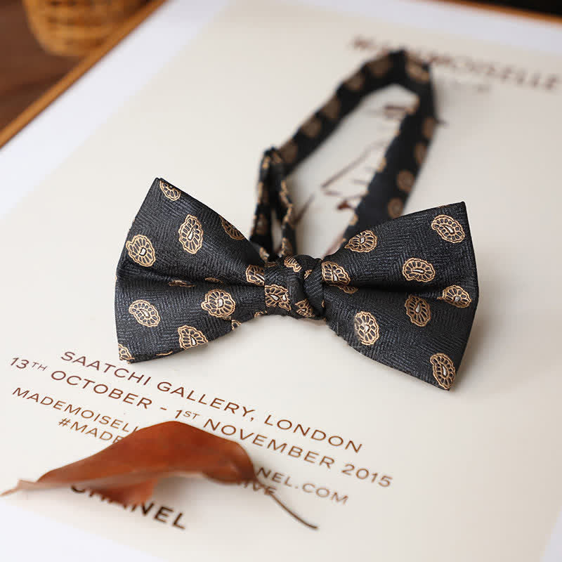 Men's Delicate Vintage Plain Bow Tie