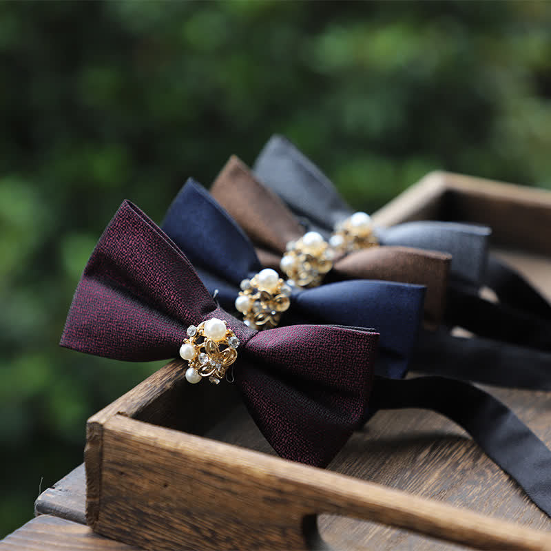 Men's Pearl Formal Tuxedo Bow Tie