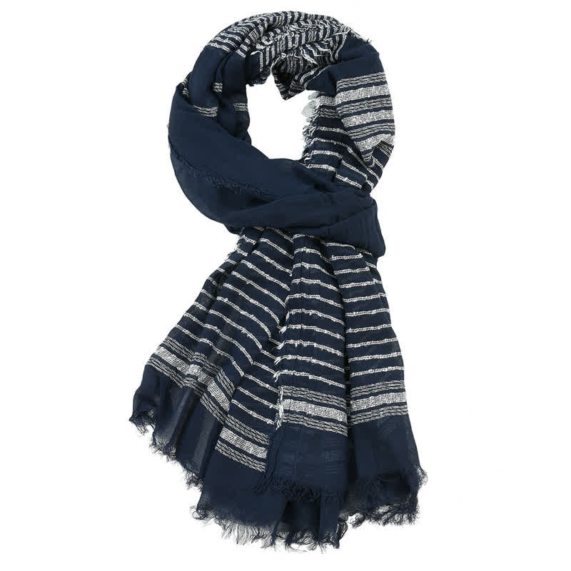 Men's Causal Horizonal Striped Soft Scarf