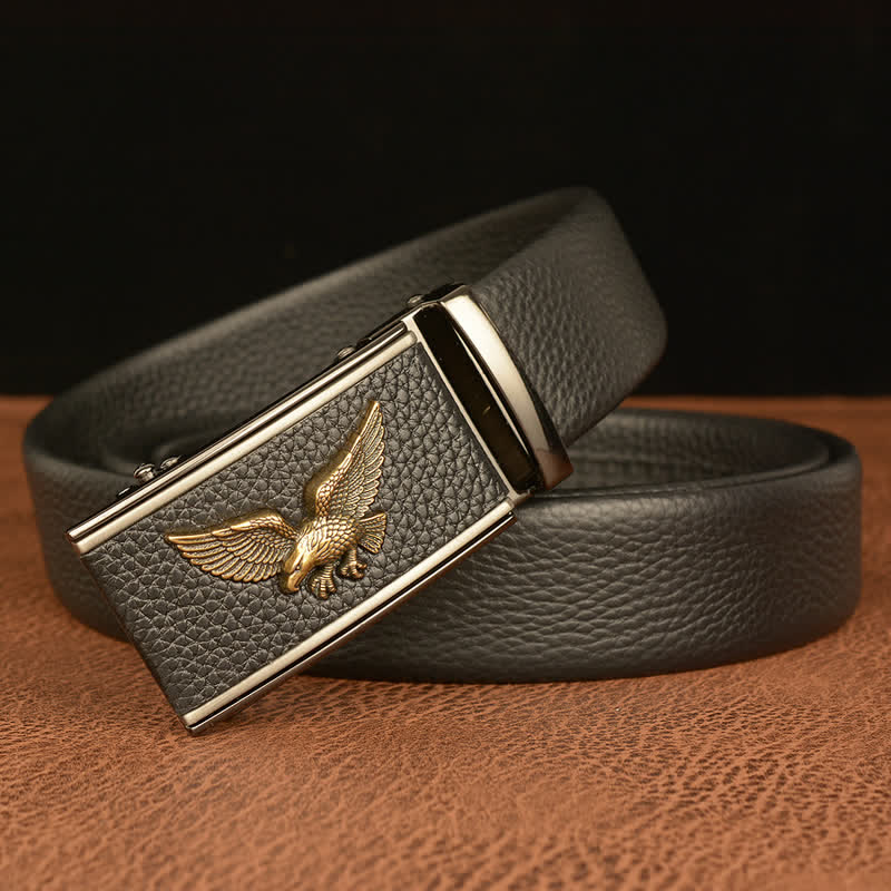 Men's Business Eagle Hawk Automatic Buckle Leather Belt